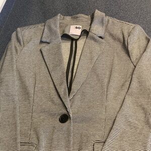 SO Monochrome Houndstooth Jacket